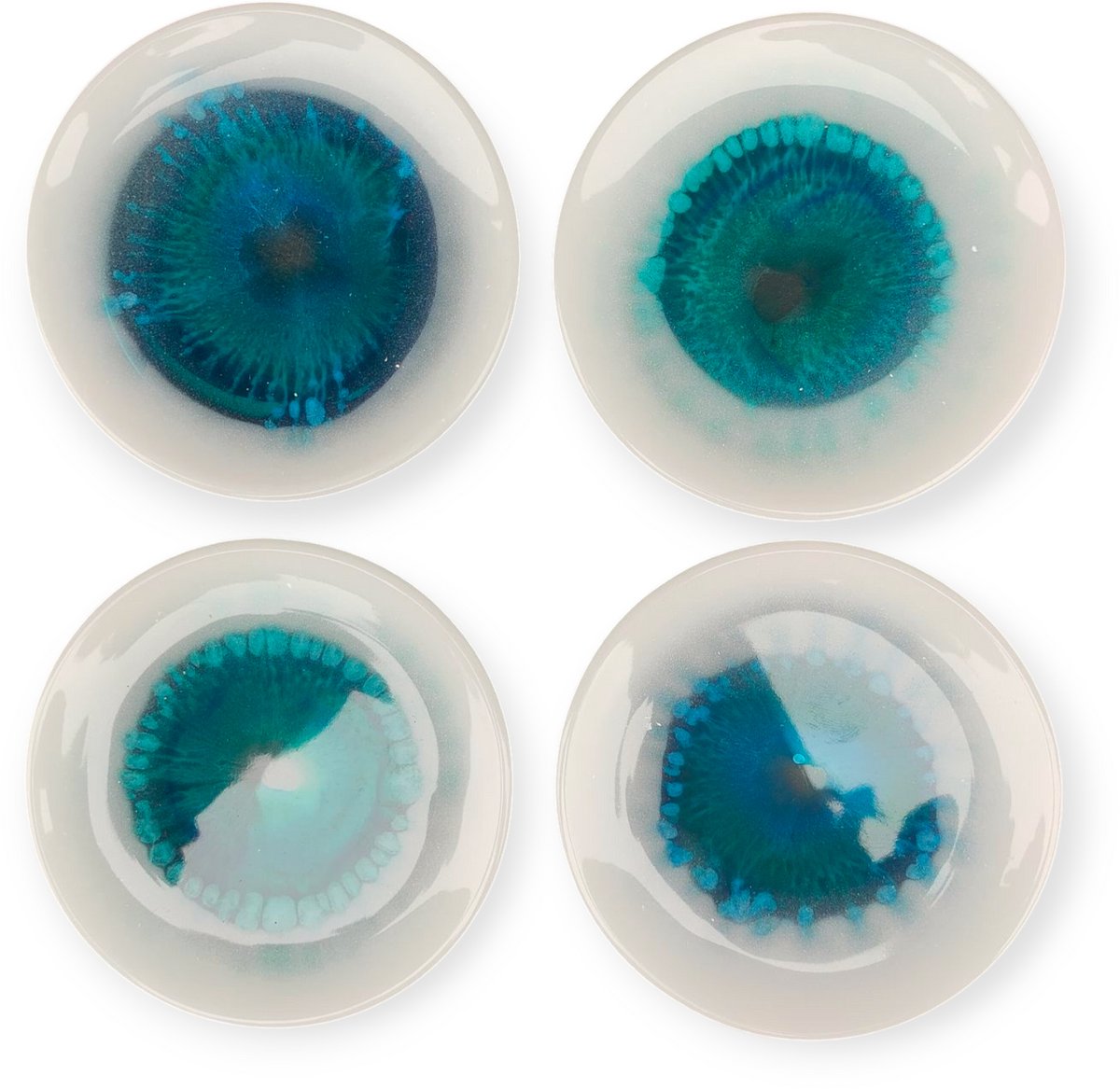 Resin Art JR: Theetip / Amuseschaaltje / Kleine schaaltje / Schaaltje voor een theezakje (set van 4)