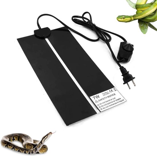 Vaileal Terrarium Heizmatte – 3 Stück, 5W, 15x14 Cm – Mit Temperaturregelung 0-35°C, Wasserfest – Für Reptilien, Schildkröten, Schlangen & Geckos