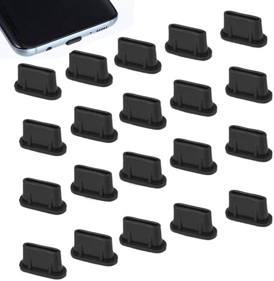 Foto: 20x type c siliconen stofpluggen dust plugs kapje usb c connector poort stofdichte plug afsluit cover poortbeschermer anti stof beschermkap voor oplaadpoort anti dust protection cap beschermt tegen stof zand vuil en water