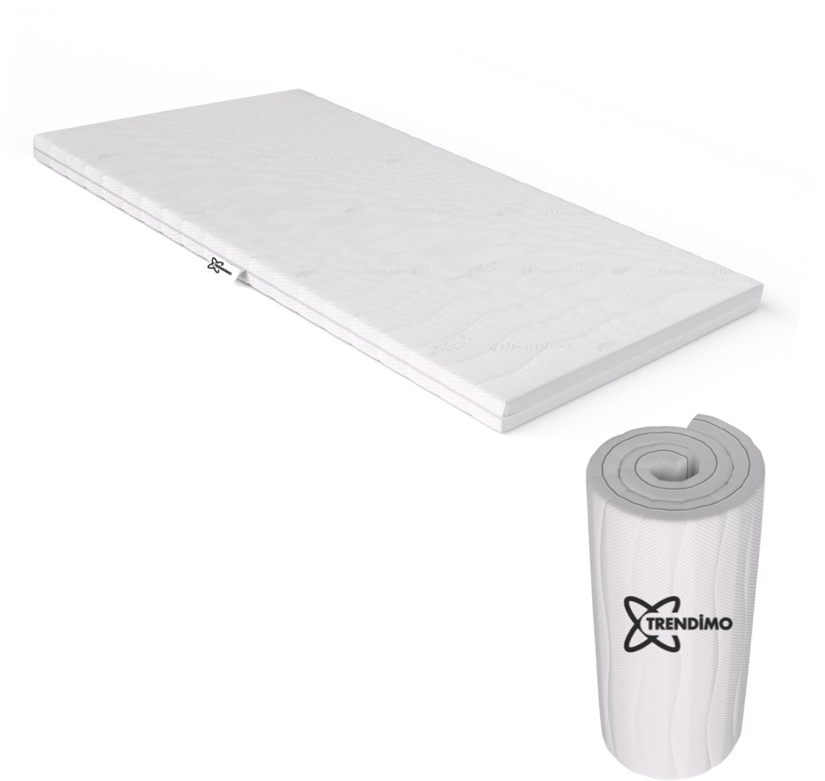 CaravanTopmatras - 90x200 - Topper - PREMIUM BAMBOO Tijk - Afritsbaar / Wasbaar - HR Koudschuim - 8 cm - Orthopedisch - Anti-allergisch - Hybrid - Topdekmatras - Topper Hotel XL - Anti Bacterieel - Okoetex gecertificeerd