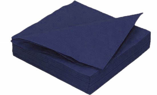 Serviettes bleu foncé (100 pièces) - Daily Style