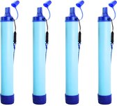 PrepWise Water Filter Survie - Lifestraw - Set de 4 - Appareils de purification d'eau - Système de filtre à eau - Pour emballage d'urgence et situations d'urgence - 6000 L au total
