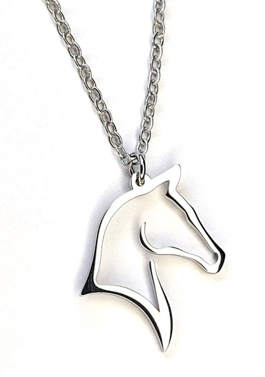 Ketting Paard- Zilveren ketting paard- Meisjes Ketting Paard- Paarden ketting- Meisje Ketting Paard- RVS Stainless Steel- LiLaLove- Kind
