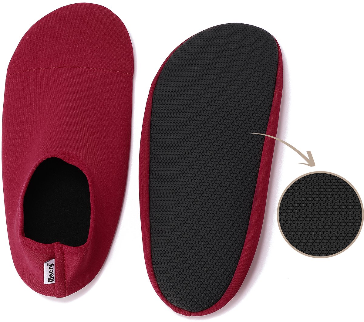 Maesy Antislip Schoentjes - Waterschoenen Kind - UV-bescherming - Anti Slip - Stop Uitglijden - Maat 33-35 - Rood