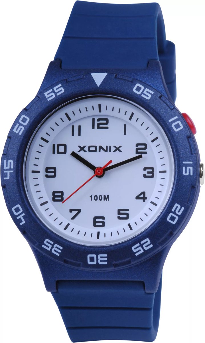 Xonix-kinderhorloge-model aal-006-donkerblauw-10 atm waterdicht-zwemmen-10 atm waterdicht-hoog draagcomfort-verlichting-duidelijke wijzerplaat
