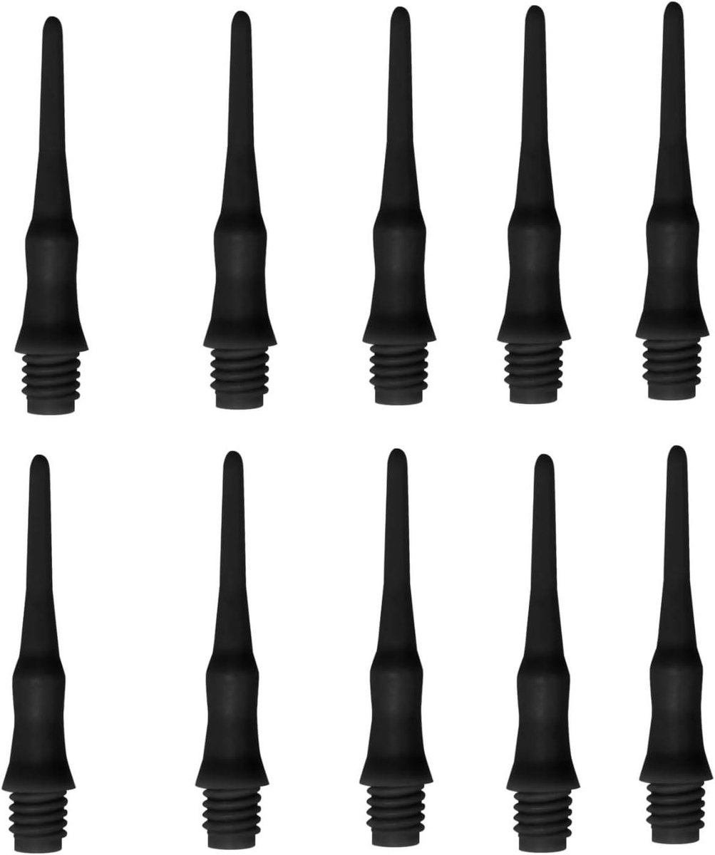 Allecto Plus - Kunststof Dartpunten 100 stuks voor softdarts - Reservepunten - Dartpijlen accessoires - Zwart - Duurzaam materiaal