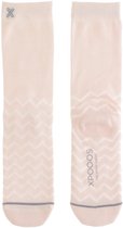 XPOOOS chaussettes femme bambou graphisme essentiel zigzag rose - 39-42