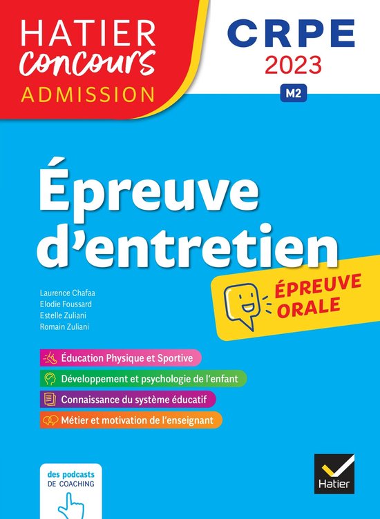 Epreuve d'entretien - CRPE 2023- Epreuve orale d'admission - cover