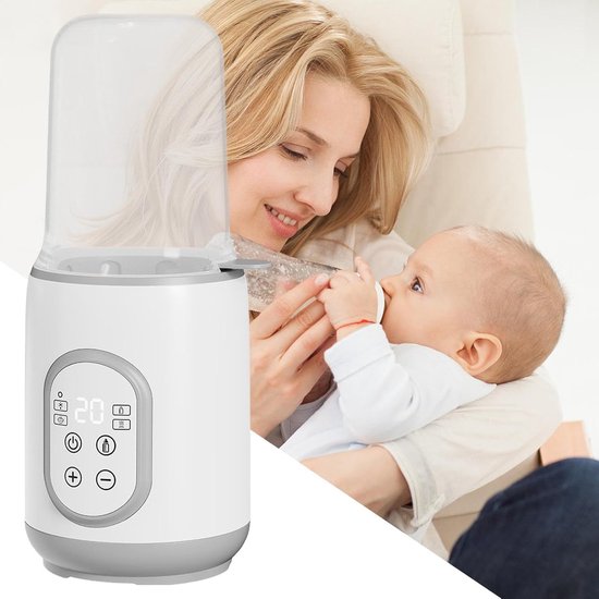Flessenwarmer Met Snelle Opwarming - 8 Standen - Aansluiten - Flessenwarmer Onderweg - Snelle Opwarming - Draagbare Flessenwarmer Voor Onderweg of Onderweg - Gebroken Wit van Merkloos — afbeelding 4