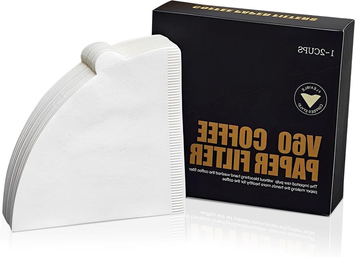 Inovra Plus - Koffiefilters Papier 200 stuks - Vorm Koffiefilters en Filters voor Koffiezetapparaat - Wit