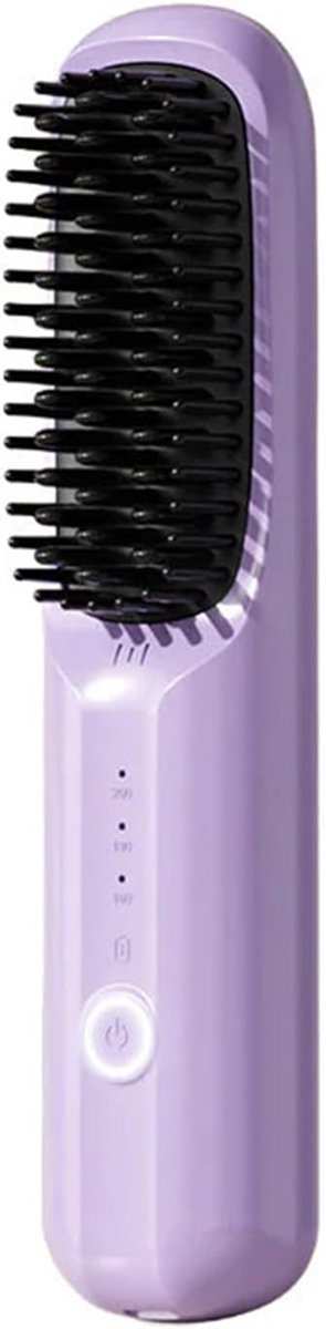 Draadloze Stijltang - Draadloze Borstel - Draagbare Draadloze Stijltang Voor Thuisgebruik - Mini Stijltang - Reis Stijltang - Lichtgewicht - Oplaadbaar - Snoerloos - Warmteborstel - Paars