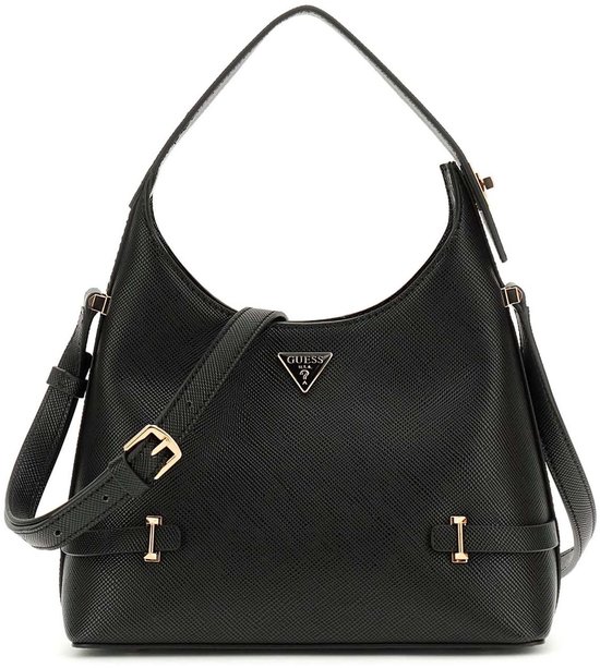 GUESS sac à épaule bandoulière sac à main Rosalba Hobo Crossbody Bag Black noir