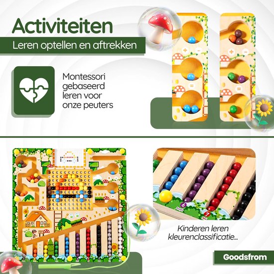 GoodsFrom Magnetisch Doolhof - Montessori speelgoed - Houten - 3+ jaar van Merkloos — afbeelding 2