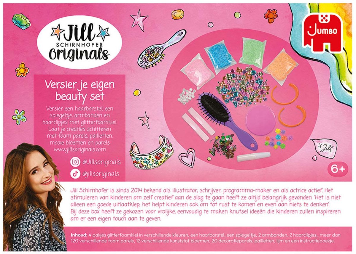 Jumbo - Jill Schirnhofer - Versier je eigen beauty set - Knutselset - Knutselpakket 6 jaar — afbeelding 3