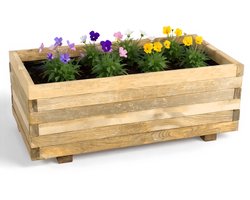 Plantenbak voor buiten met Worteldoek - Geïmpregneerd EU Grenenhout - Kweekbak - Moestuinbak - 80 x 40 cm