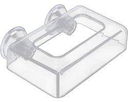 Voerautomaat voor aquariumvissen, voederautomaat van acryl, brede voederring, drijvende vlokkenvoerhouder, helder en stevig ontwerp, uitstekende duurzaamheid, acrylmateriaal