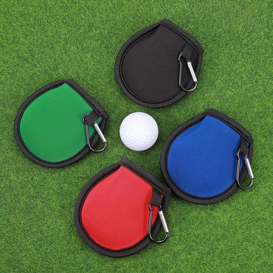 Golfbal Reinigingszak - Draagbare Waterdichte Tas voor Golfaccessoires - Set van 4 Kleuren van Merkloos — afbeelding 3