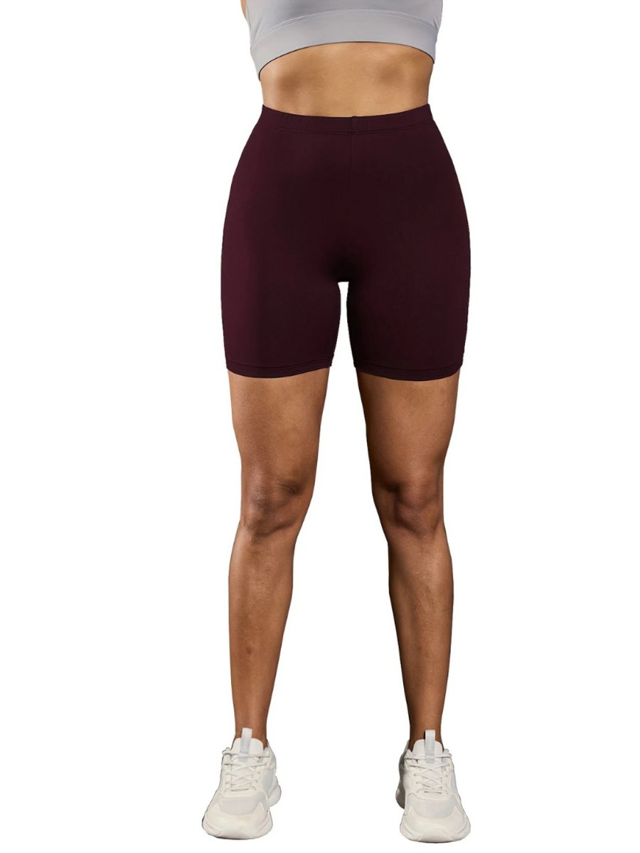 Nivard Biker Short Dames Korte Legging Lange Onderbroek Bikershort Met Pijpjes Bordeauxrood