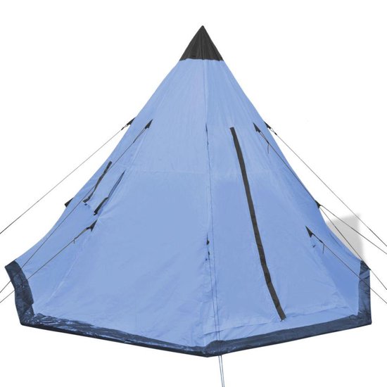 vidaXL - Tent - 4-persoons - blauw van Vidaxl — afbeelding 3