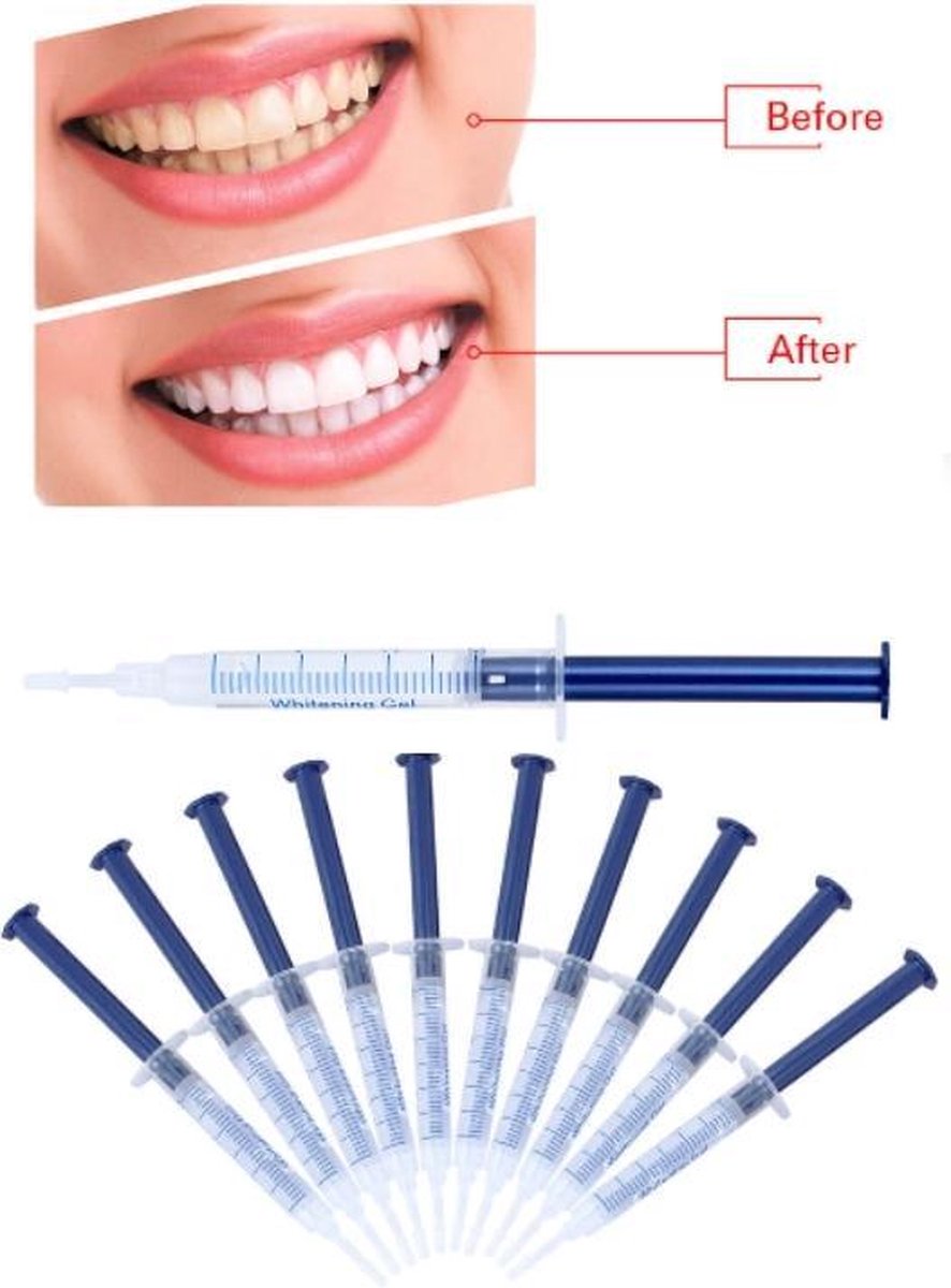 Tanden bleken met Professional teeth whitening Tandenbleek Gel 10x 3 Milliliter