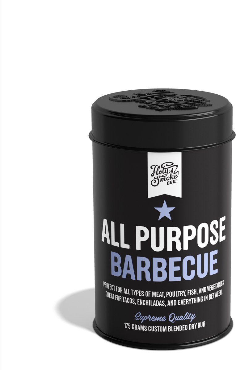 Holy Smoke BBQ - ALL PURPOSE BARBECUE DRY RUB - 175 gram - BBQ rubs - kruiden