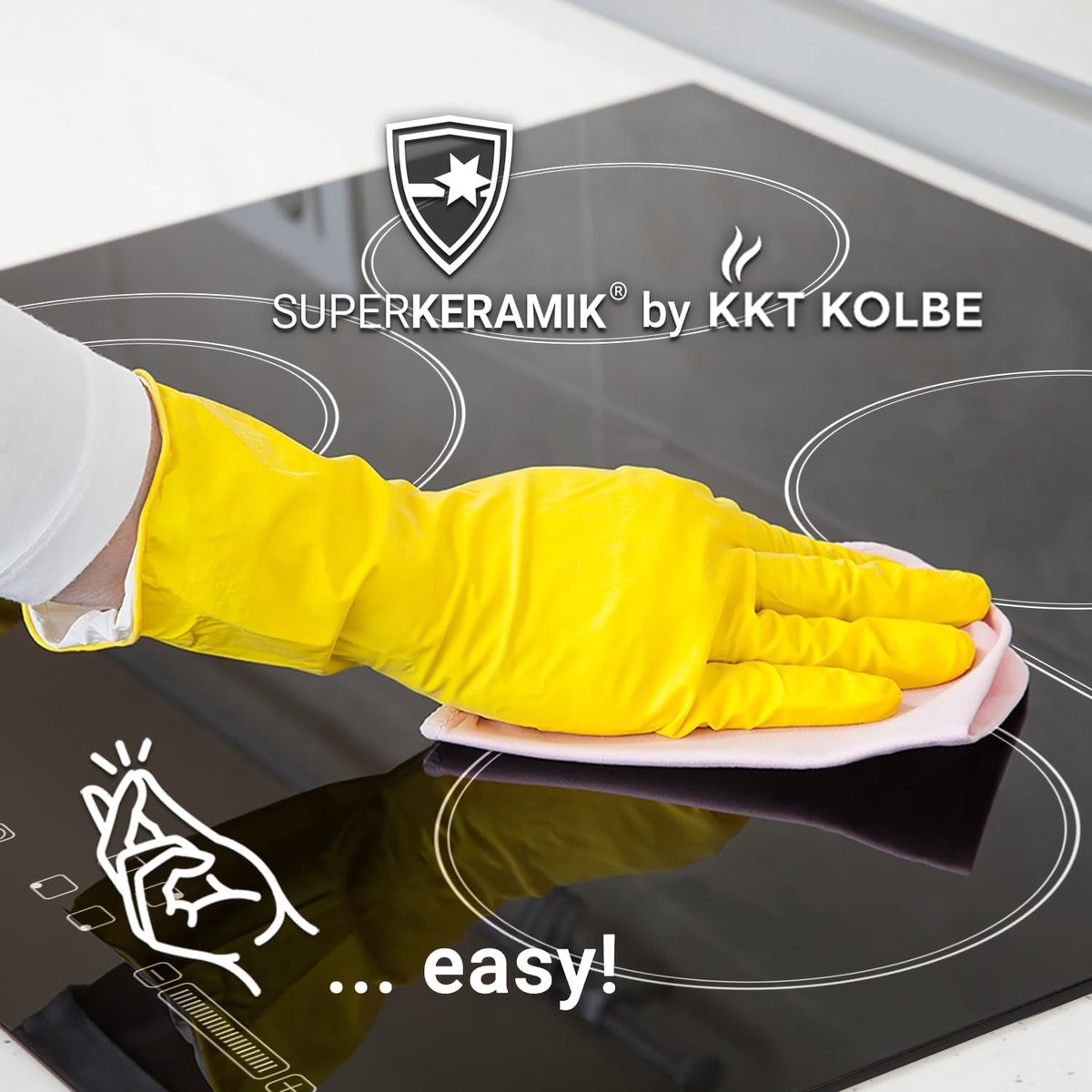 RFWR® Keramische Kookplaat 60 cm met 4 Kookzones en Touch Slider