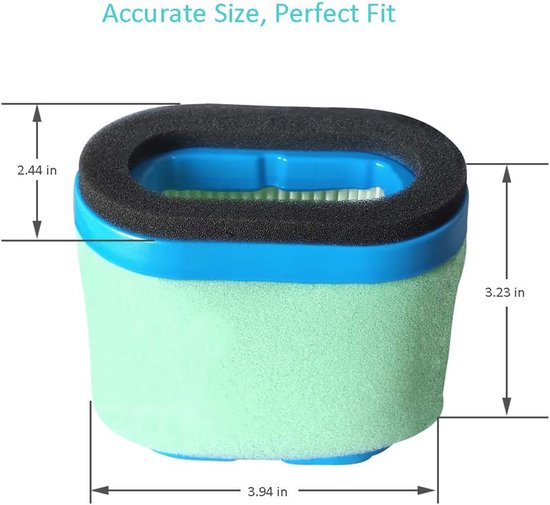 Geschikt voor Luchtfilter 498596 met voorfilter 273356S voor B&S motor 690610 697029 4207 5059H grasmaaier accessoires van Merkloos	 — afbeelding 3