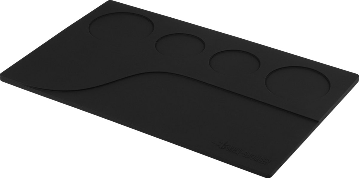 MHW-3BOMBER Yu tamp station - organisatiemat voor tamper, verdeler en portafilter - siliconen - antislip