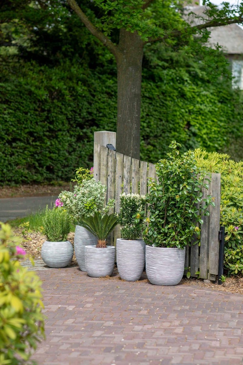 Capi Europe Flower Pot bowl Rib NL - 35x34 - Beige