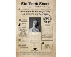 Gepersonaliseerde Verjaardagskrant – Poster in Retro Krantstijl met Foto en Naam – Origineel Cadeau voor 40e,50e, 60e, 70e, 80e Verjaardag-persoonlijk-Sarah-Abraham-alle jaren van 1930 tot heden-A4 mat-je wensen op de poster-cadeau met een foto