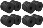 Brute Force ringmagneten met schroefgat – 20x3 mm – N52 neodymium – zwart epoxy – set van 40 stuks – verzonken gat Ø5 mm