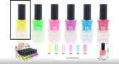Easy Paris Cosmetics - 10-Days Effect Gel Nagellak/Top Coat FLUORISEREND (Glow in the Dark) - Transparant Geel - 1 Flesje met 15 ml. inhoud - Nummer 001