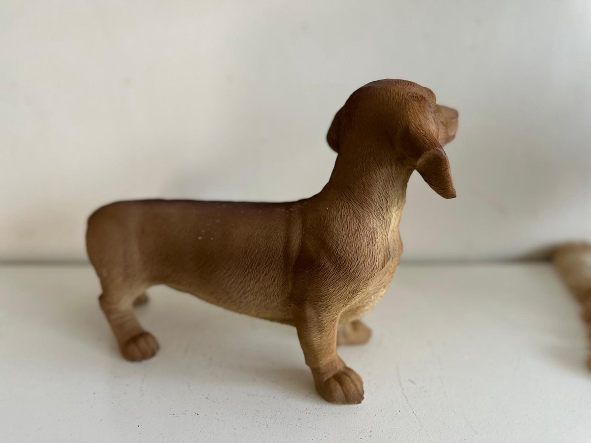 Goodyz- Huisdieren - Honden - Teckel - Teckels - Staand - Bruin - 20cm Hoog - Super leuk