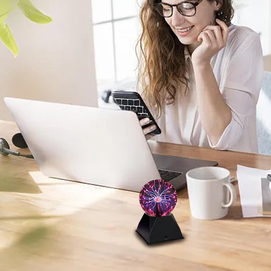 RFWR® Interactie Plasma Lamp - Creatieve Decoratieve Bureaulamp met Geluid en Aanraaksensor — afbeelding 4
