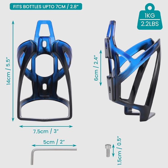 2 Stuks Bidonhouder Racefiets - Bidonhouder - Fleshouder - Bidonhouder Fiets - Drinkflessenhouder Fiets - Bidonhouder Racefiets - Fiets Beker Houder - Met Montagesleutel En Schroeven - Voor Fiets / Racefiets / Mountainbike / Kinderwagen / Buggy van Merkloos — afbeelding 5