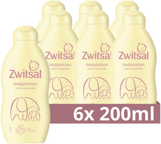 Zwitsal Bodylotion - Baby - trekt snel in zodat je je baby meteen weer kunt knuffelen - 6 x 200 ml