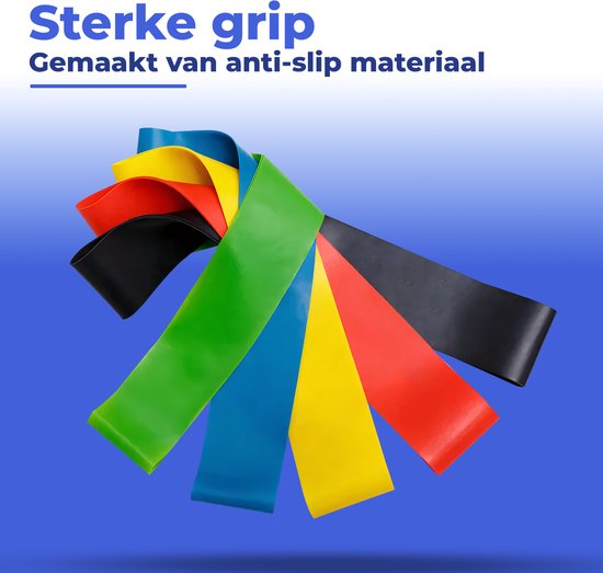 NINN Sports Weerstandsbanden Set van 5 - Fitness Elastieken - Incl E-Book - Booty Bands - Resistance Bands - Sport Banden voor Thuis & Sportschool