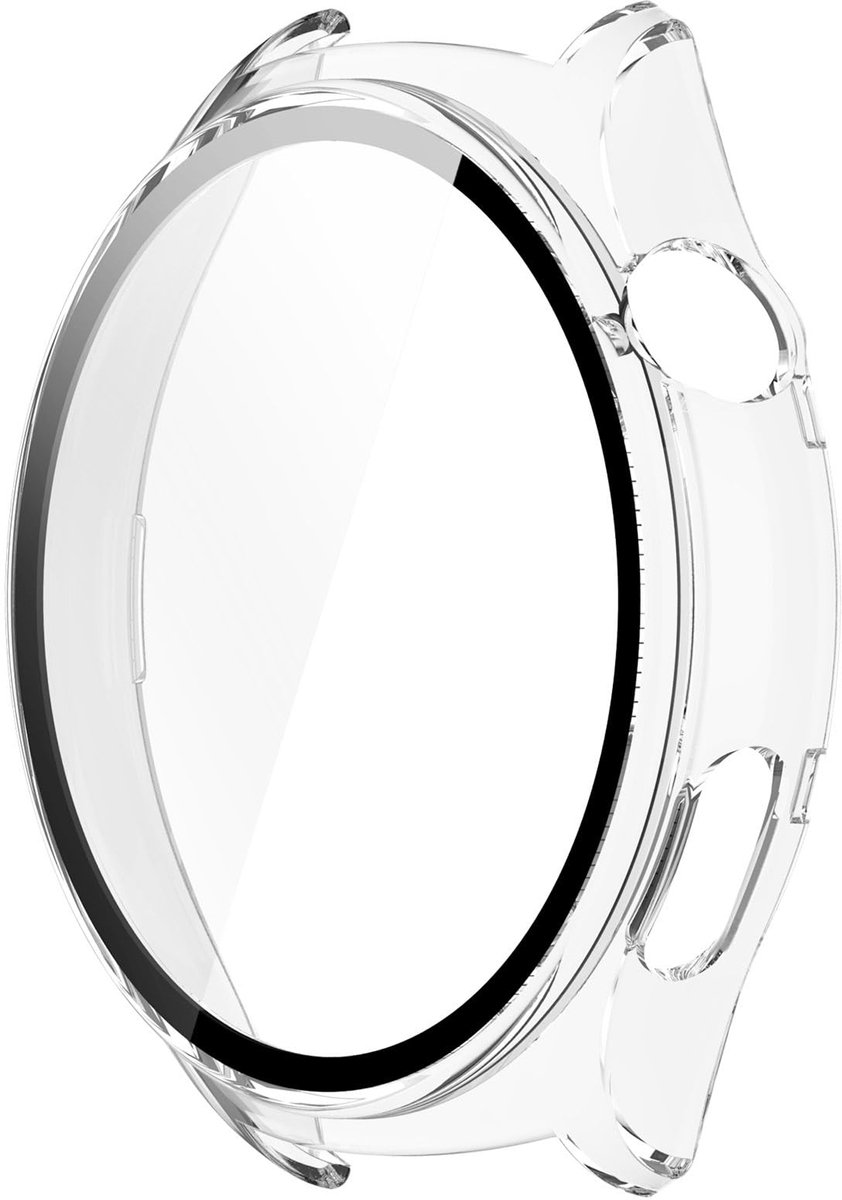 Ulanax® | Beschermplaatje horloge - Smartwatch bescherming - Geschikt voor Samsung Galaxy Watch 5 - Transparant met zwarte rand - 44 mm