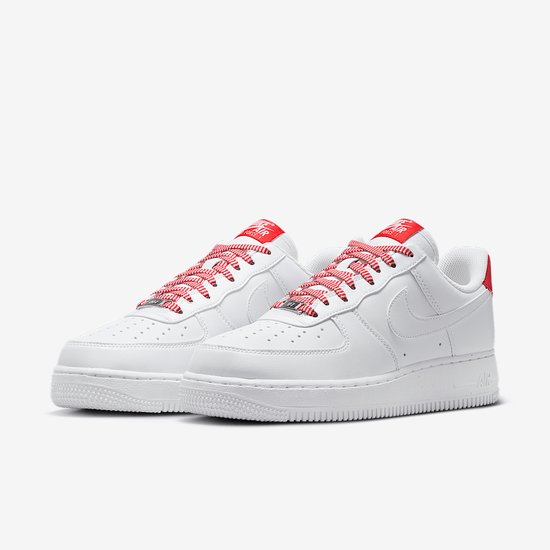 Nike Air Force Low "White Habanero Red" Sneakers Dames