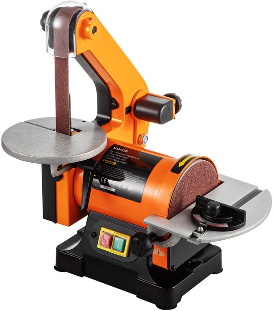Mini Ponceuse à Bande Électrique 7 Vitesses - 20 Bandes Abrasives + 2 Disques - Pour Bois, Métal Et Bricolage