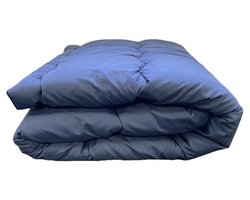 Topmerk - Luxe en makkelijk dekbed zonder overtrek (B-keuze) – Hoesloos 2 persoons dekbed 200x200 cm – Anti-allergisch & hygiënisch – Wasbaar op 60°C – Wolkenzacht en soepel – Blauw – All Year comfort zomerdekbed & winterdekbed DUURZAMERE KEUZE
