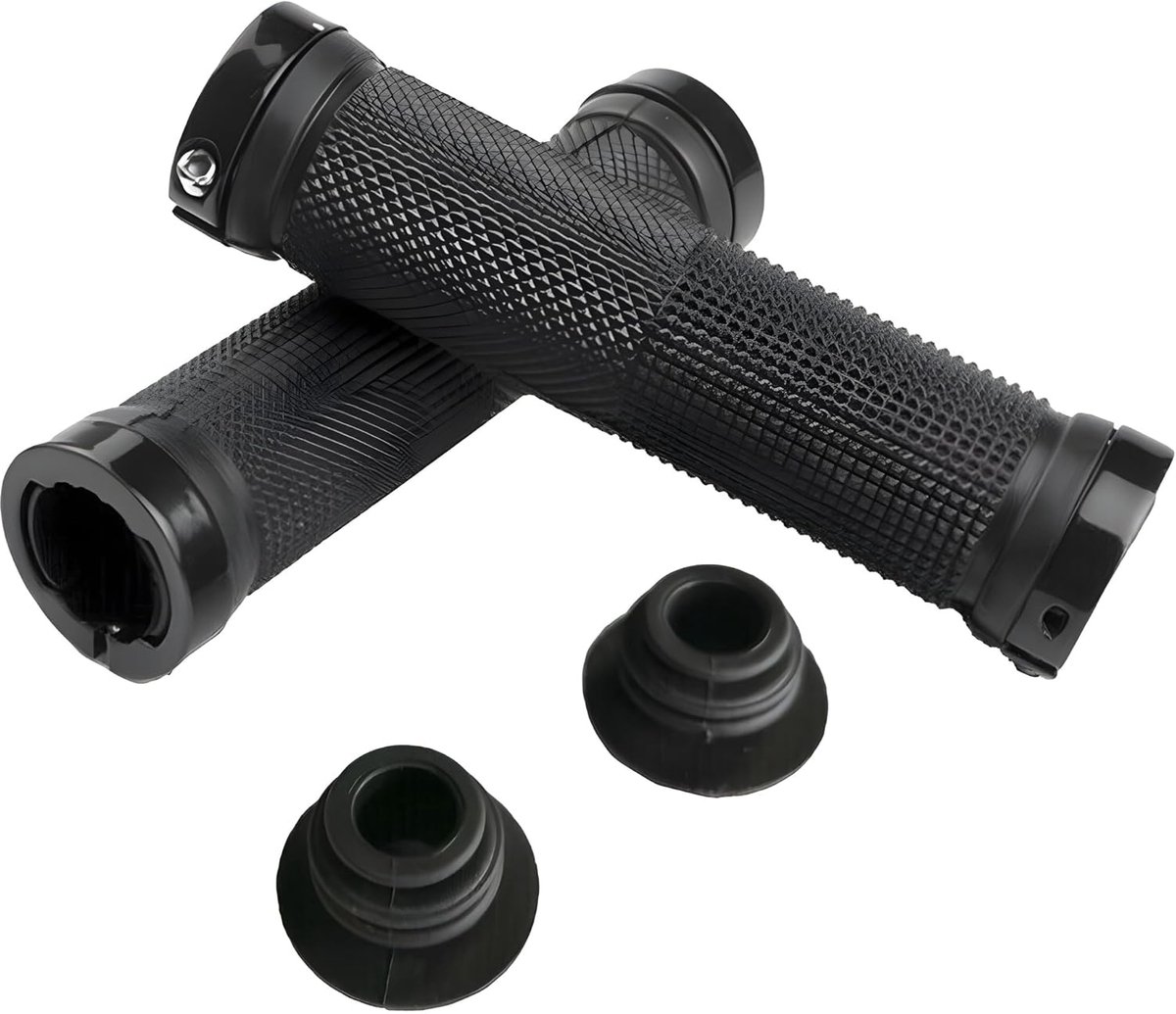 ZVD Fietsstuur - met 2 eindkappen en aluminium ringen - 22 mm blauw stuurlint - voor vouw- en stadsfietsen (2 stuks, blauw)