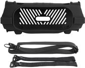 Beschermhoes geschikt voor JBL Charge 6 Bluetooth Speaker - Inclusief Draagriem - Meerdere Kleuren - Schokbestendig - Krasbestendig - Siliconen - Hoesje - Case - Bescherming - Zwart
