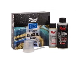 Rich Epoxy Giethars Transparant – 120ml Resin + 60ml Verharder – 2-Componenten Epoxyhars voor Sieraden, Kunst, Harskunst & Decoratieve Toepassingen