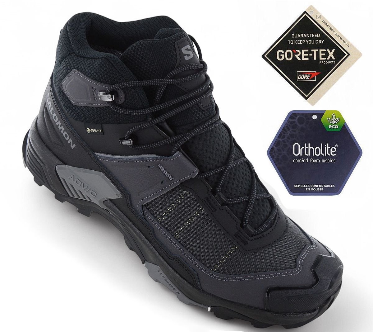 Salomon X ULTRA 5 MID GTX GORE-TEX Heren Wandelschoenen Trekking Boots 477542 Zwart