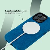 iPhone 14 Pro - Coque Alcantara | Bleu saphir