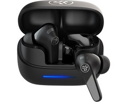 JLab Jbuds Pods ANC Oortjes Draadloos – 56 Uur Speeltijd – Draadloze Oordopjes - Bluetooth Multipoint – Hybrid Active Noise Cancelling Oortjes – Aanpasbare Equalizer Instellingen EQ4 – Fast Charging Case Met Ingebouwde Oplaadkabel - Zwart