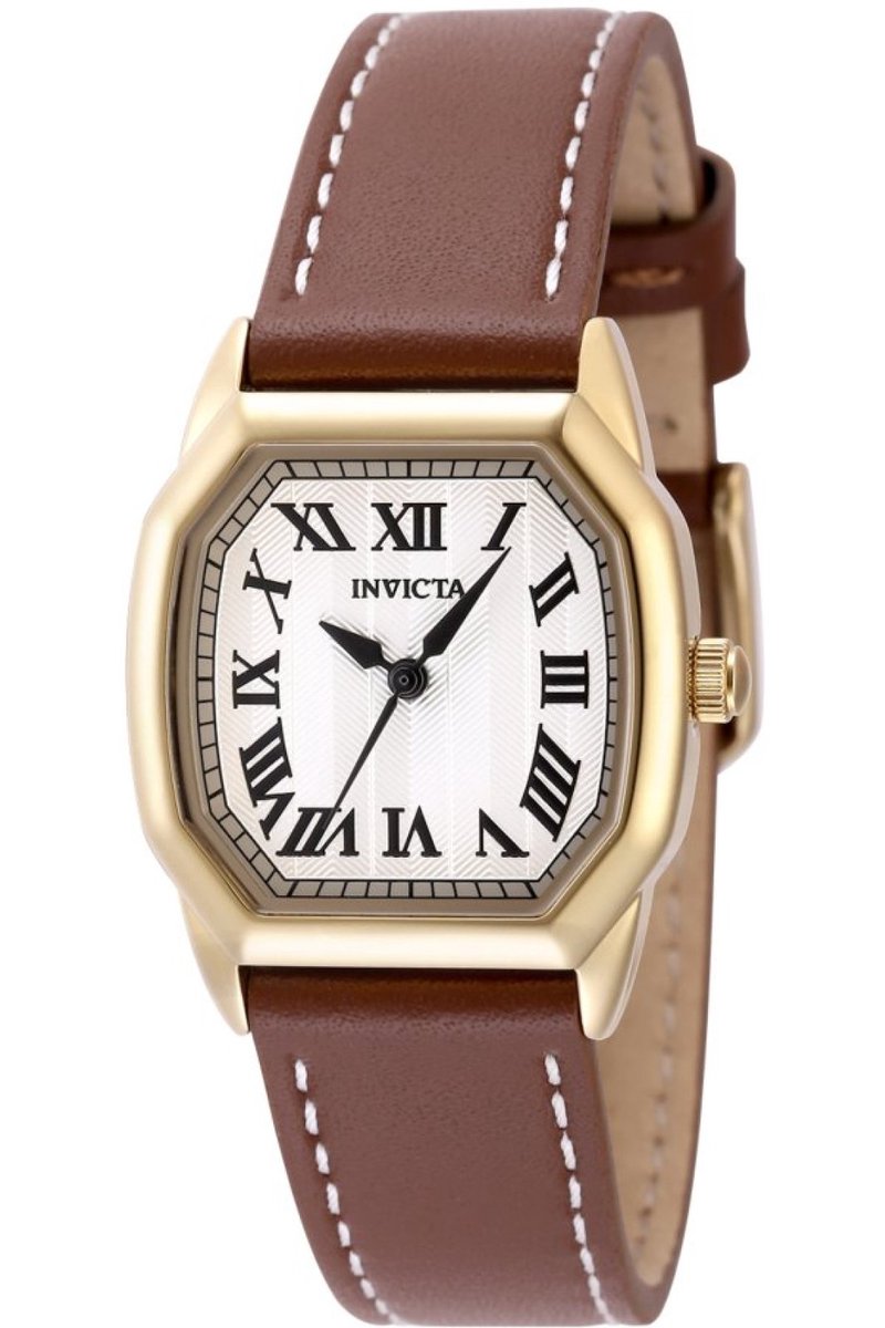 Invicta Wildflower 48962 Dames Horloge - Waterdicht - Analoog - Quartz Uurwerk - Roestvrij Staal met zilveren Wijzerplaat - 27mm