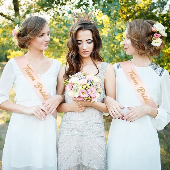 Ceinture En Satin Champagne/or Rose Pour Future Mariée, Décoration De Fête D'enterrement De Vie De Jeune Fille, Décor De Fête De Mariage, De Réception Nuptiale