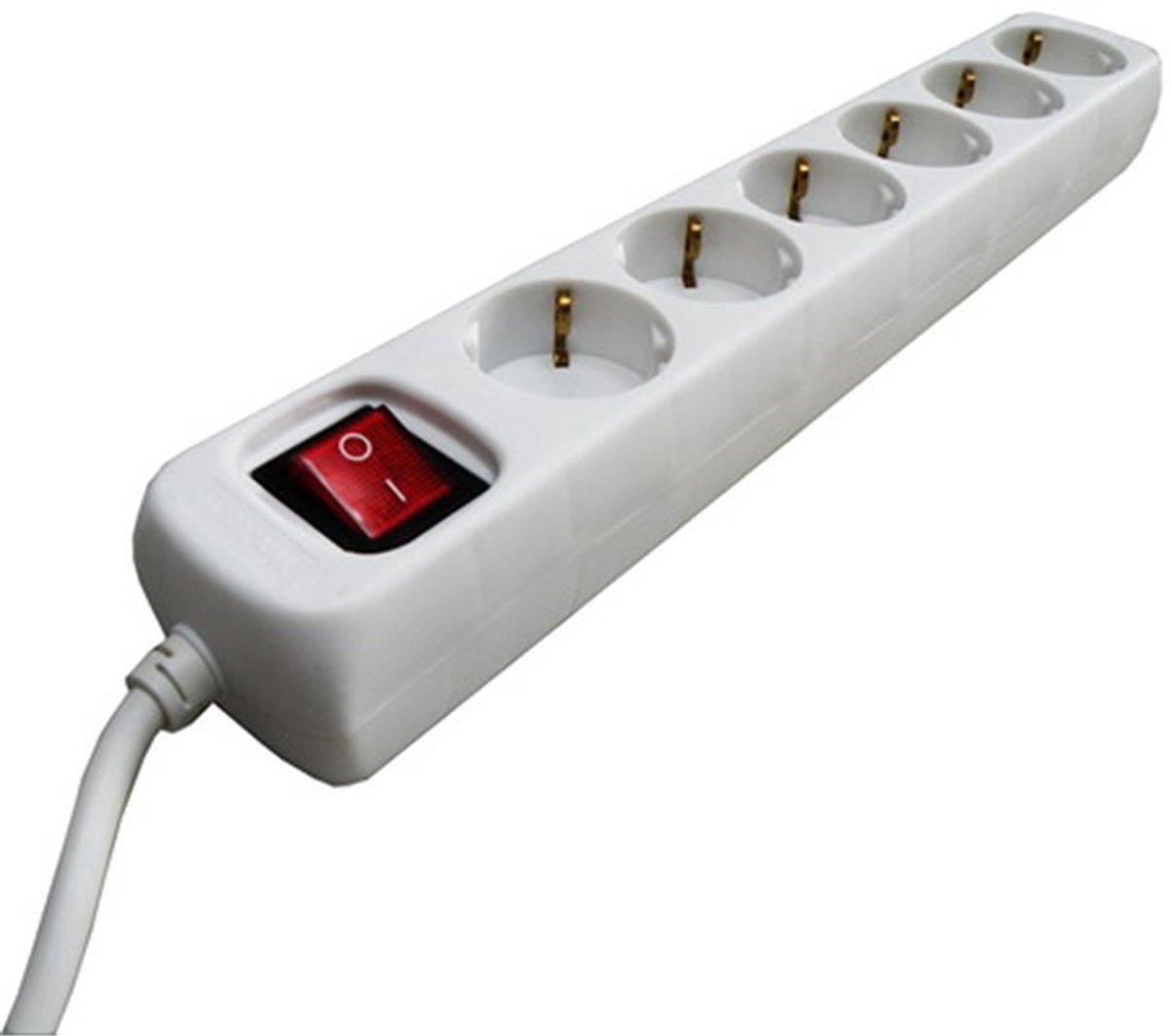 VB Extend stekkerdoos 6-voudig - schakelaar - 3 meter - wit